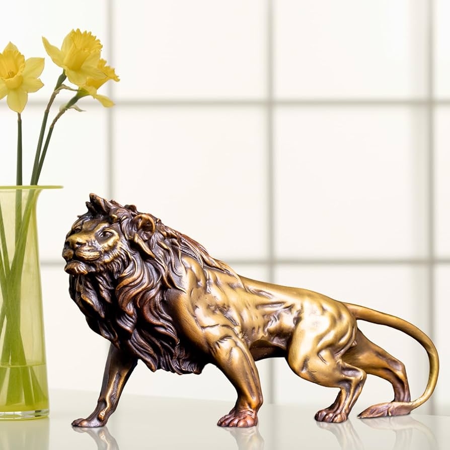 Amazon.com: Lion Statue Bronze Sculptures Statues King of